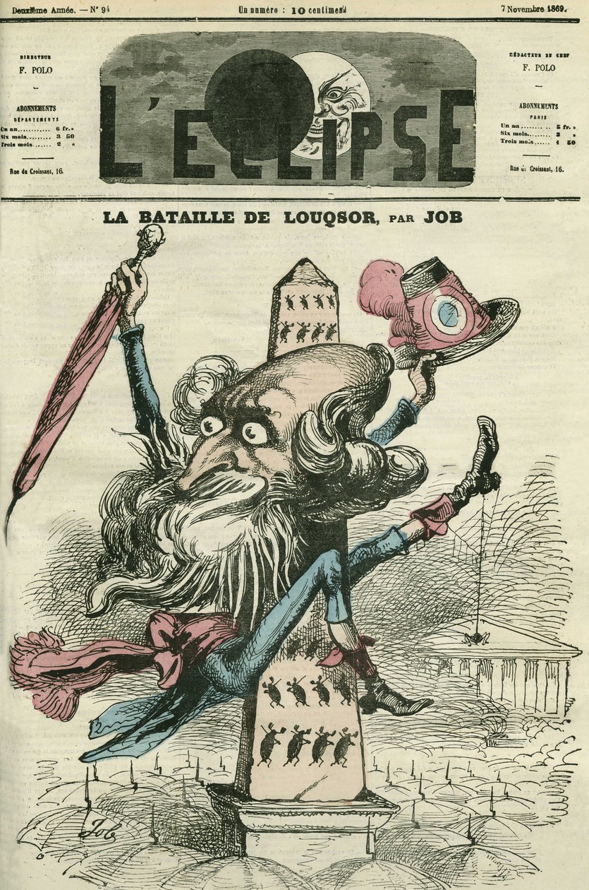 A Batalha de Louqsor, o Padre Gagne escalou o Obelisco. Capa em "L