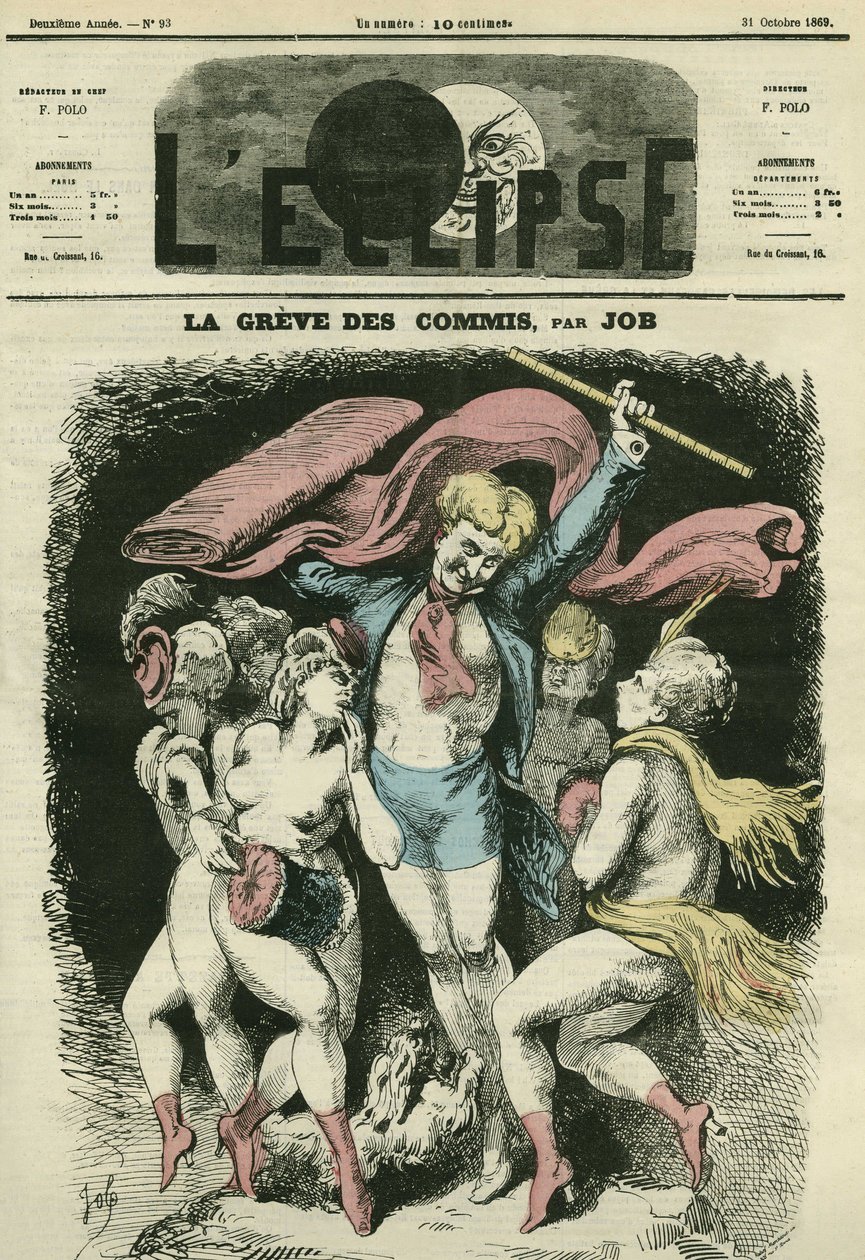 Os escriturários atacam, a ilustração sugere vestir os dançarinos de Jean-Baptiste (Jean Baptiste) Carpeaux