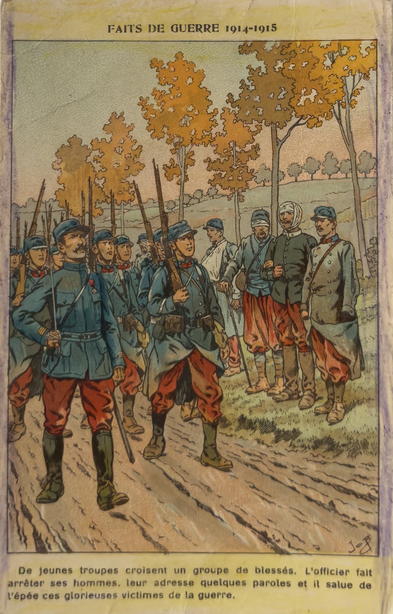 Primeira Guerra Mundial: Honrar os feridos (ilustração) de pseudonym for Onfray de Breville Jacques Job
