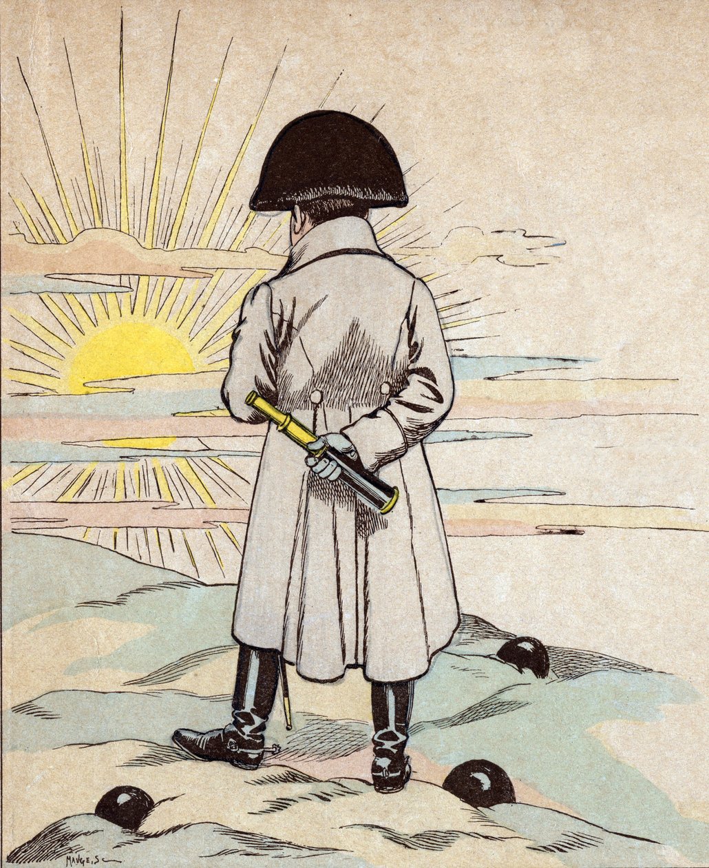 retrato de Napoleão Bonaparte - litografia de Job (Jacques Onfroy de Breville) de "Le Grand Napoleon des Petites Enfants" 1893 de pseudonym for Onfray de Breville Jacques Job