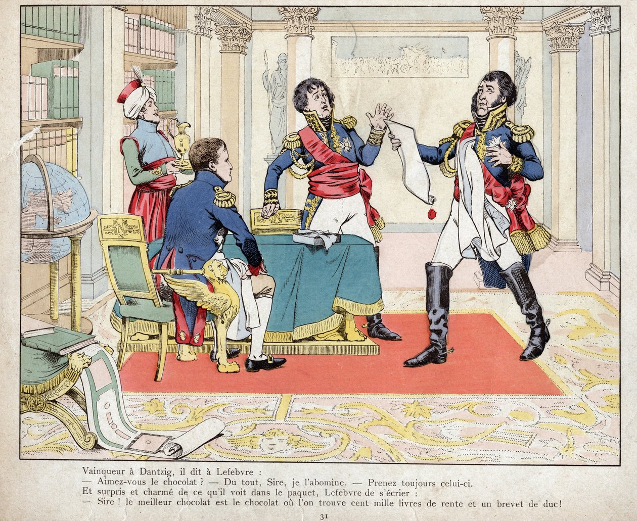 Vainqueur a Dantzig, diz Lefebvre: "Napoleão e Lefebvre no cerco de Danzig, 24 de maio de 1807" litografia de Job de pseudonym for Onfray de Breville Job
