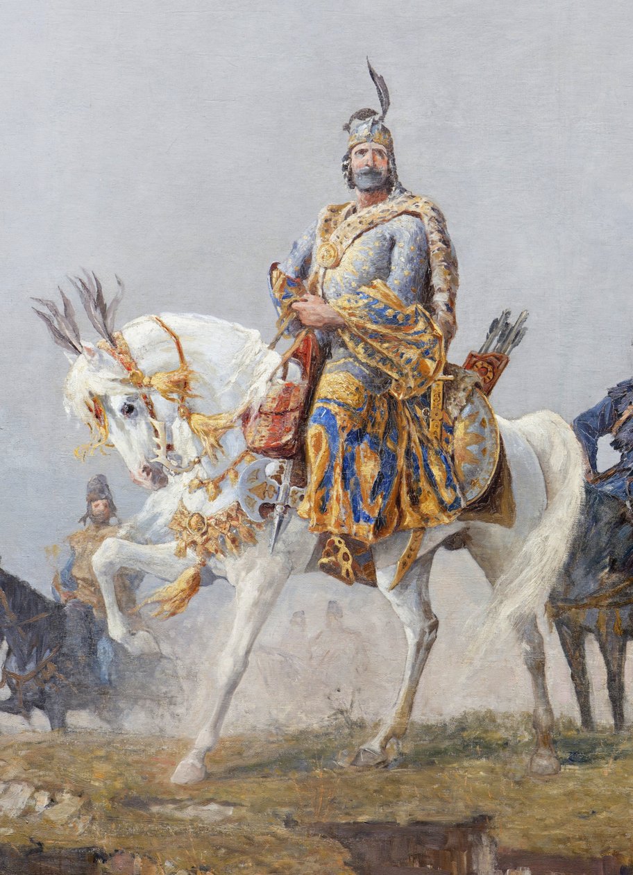 A chegada dos húngaros (círculo de Feszty) de Arpad Feszty