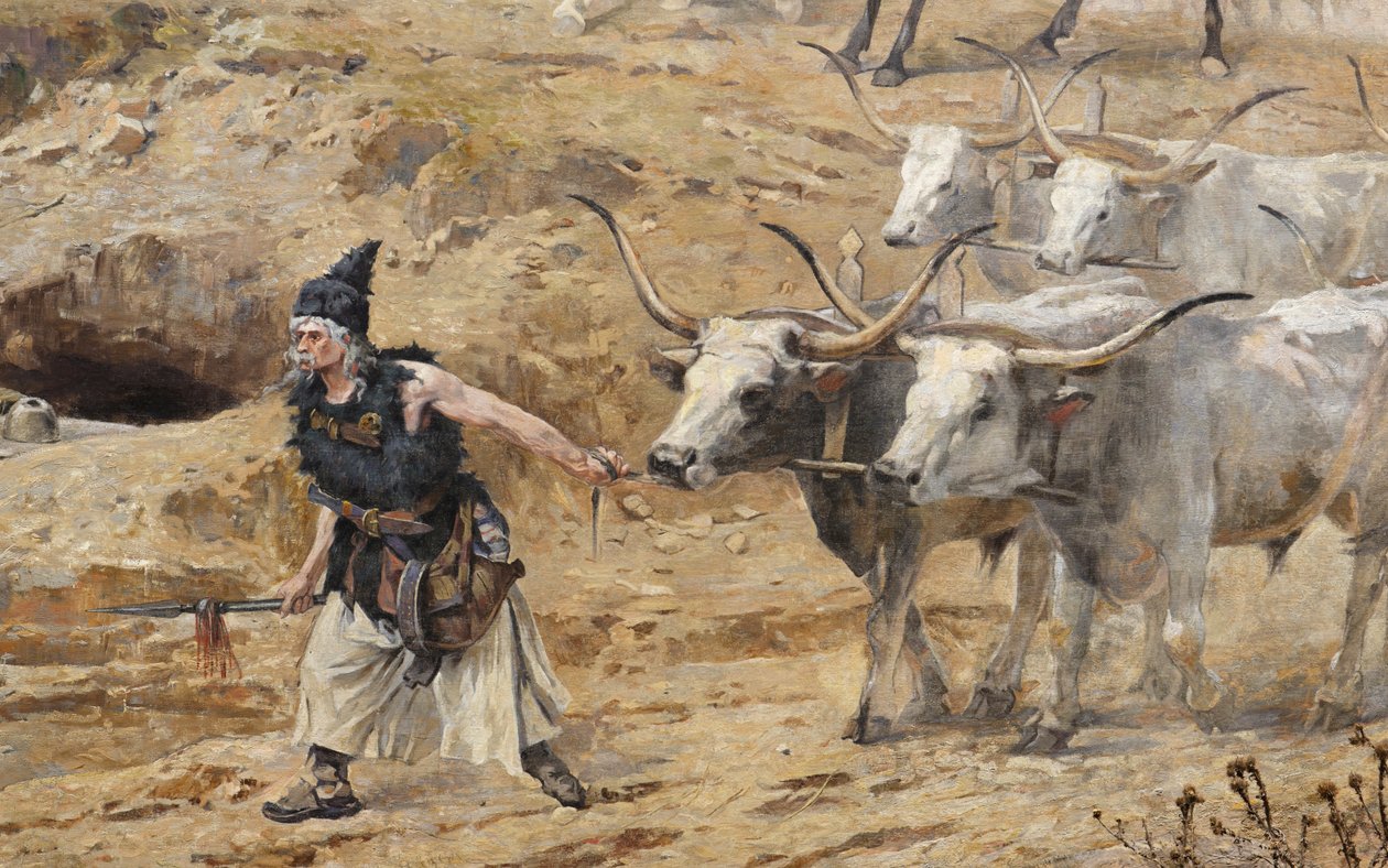 Chegada dos húngaros (Feszty Panorama), detalhe de Arpad Feszty