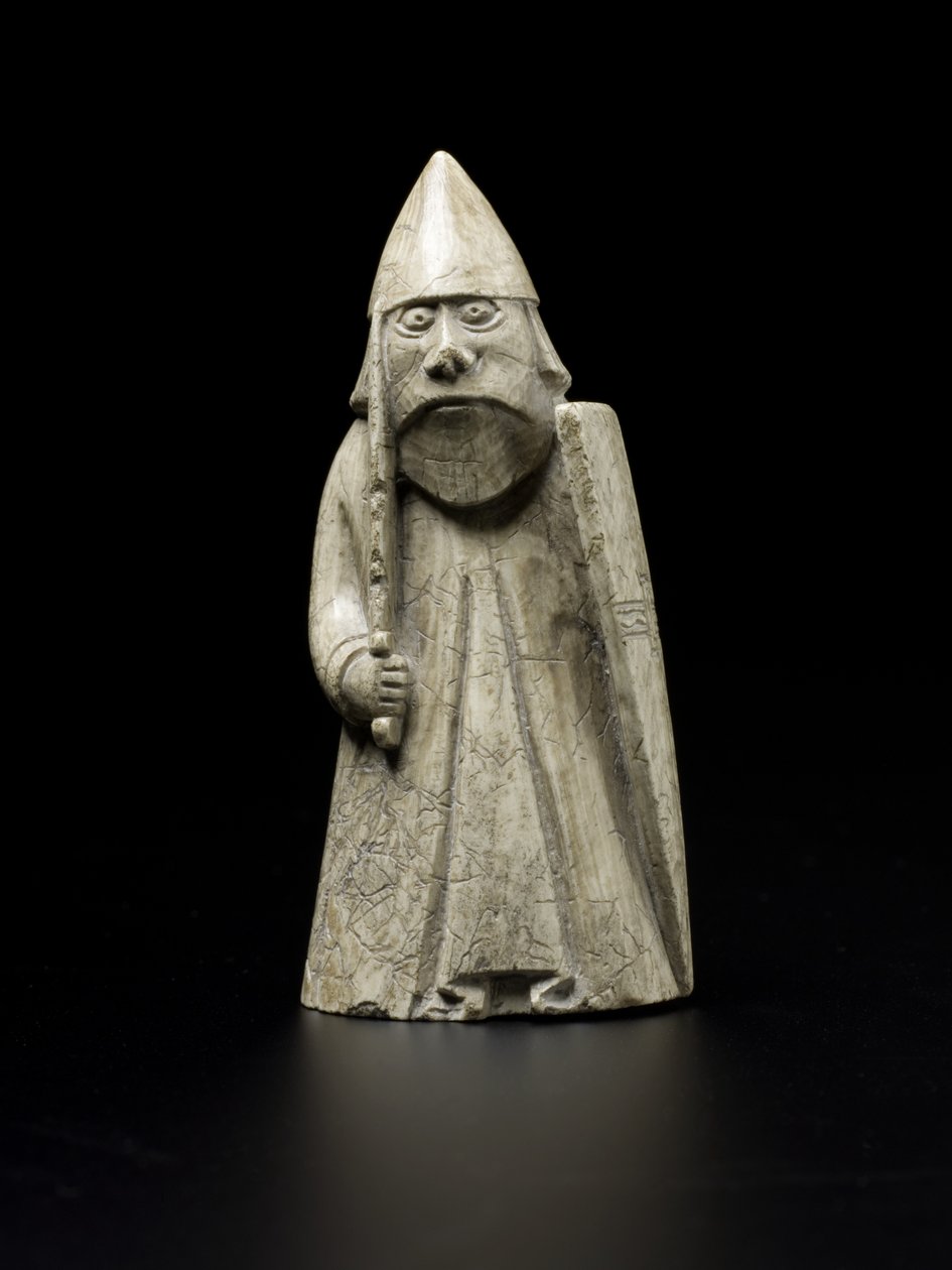 Peça de Xadrez de Lewis - Guarda (marfim de morsa) de school Scandinavian