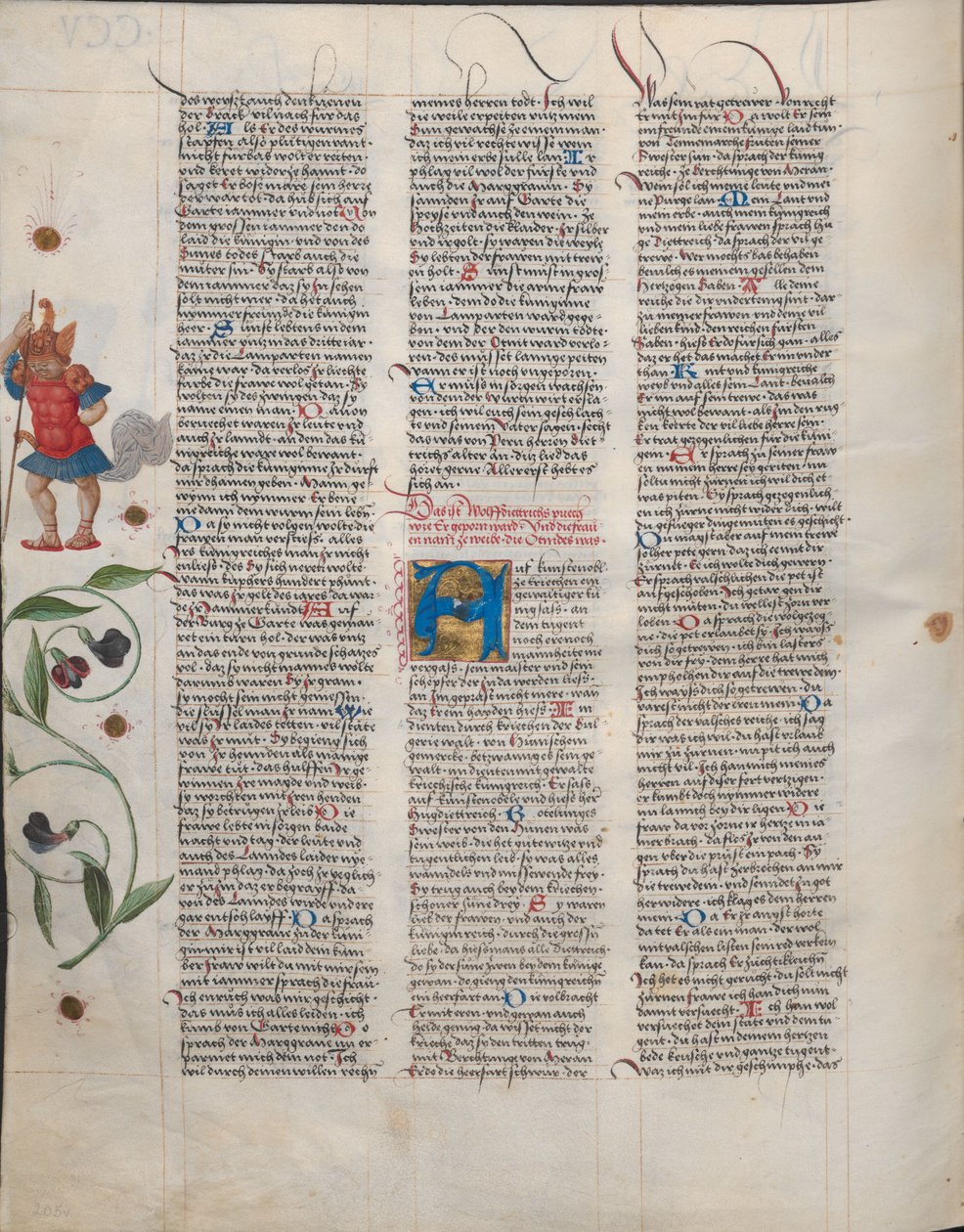 O Ambraser Heldenbuch, fólio 220v com o início de Wolfdietrich de Österreichische Nationalbibliothek,