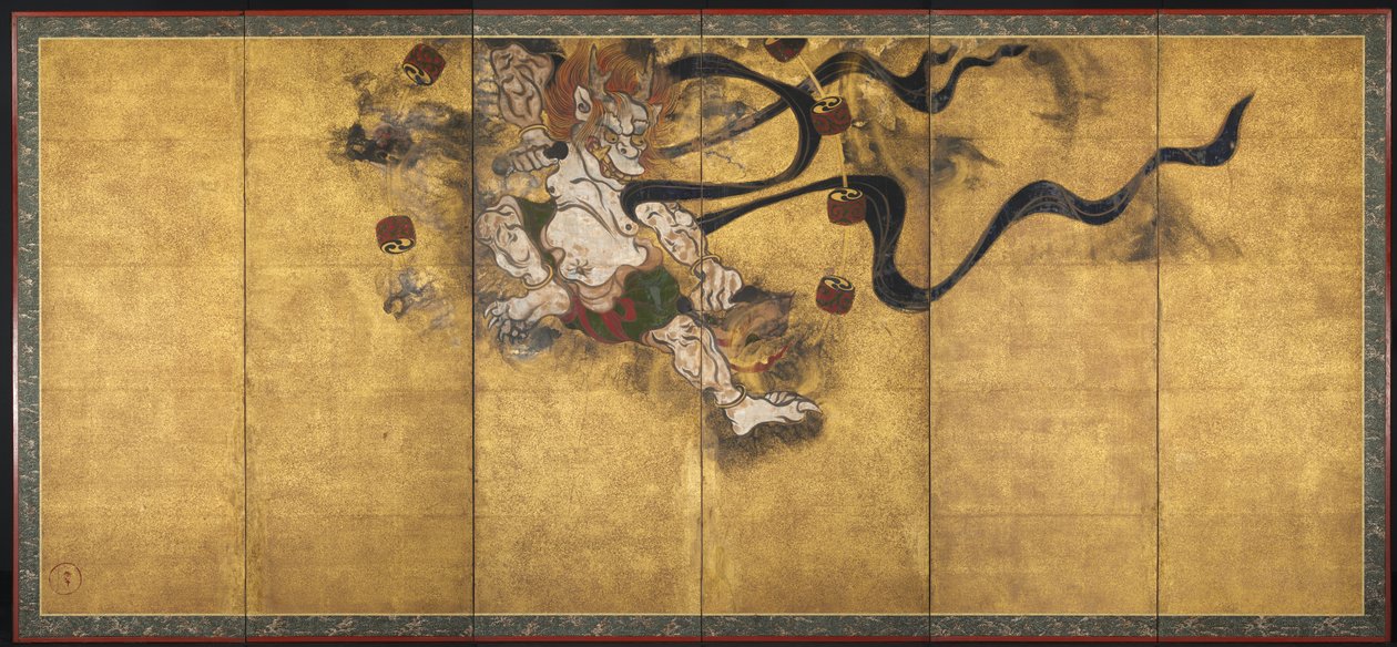 Deus do Trovão (Raijin) de studio of Tawaraya Sōtatsu