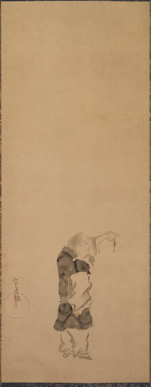 Kenshu, monge com camarão de studio of Tawaraya Sōtatsu