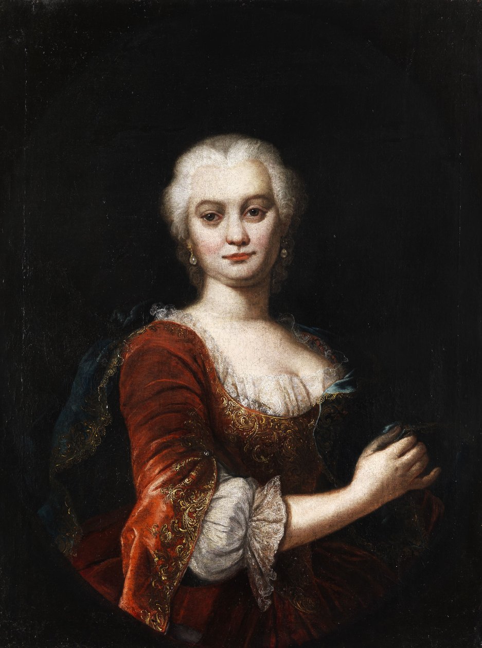 Retrato de uma senhora de succesion of Ádám Mányoki