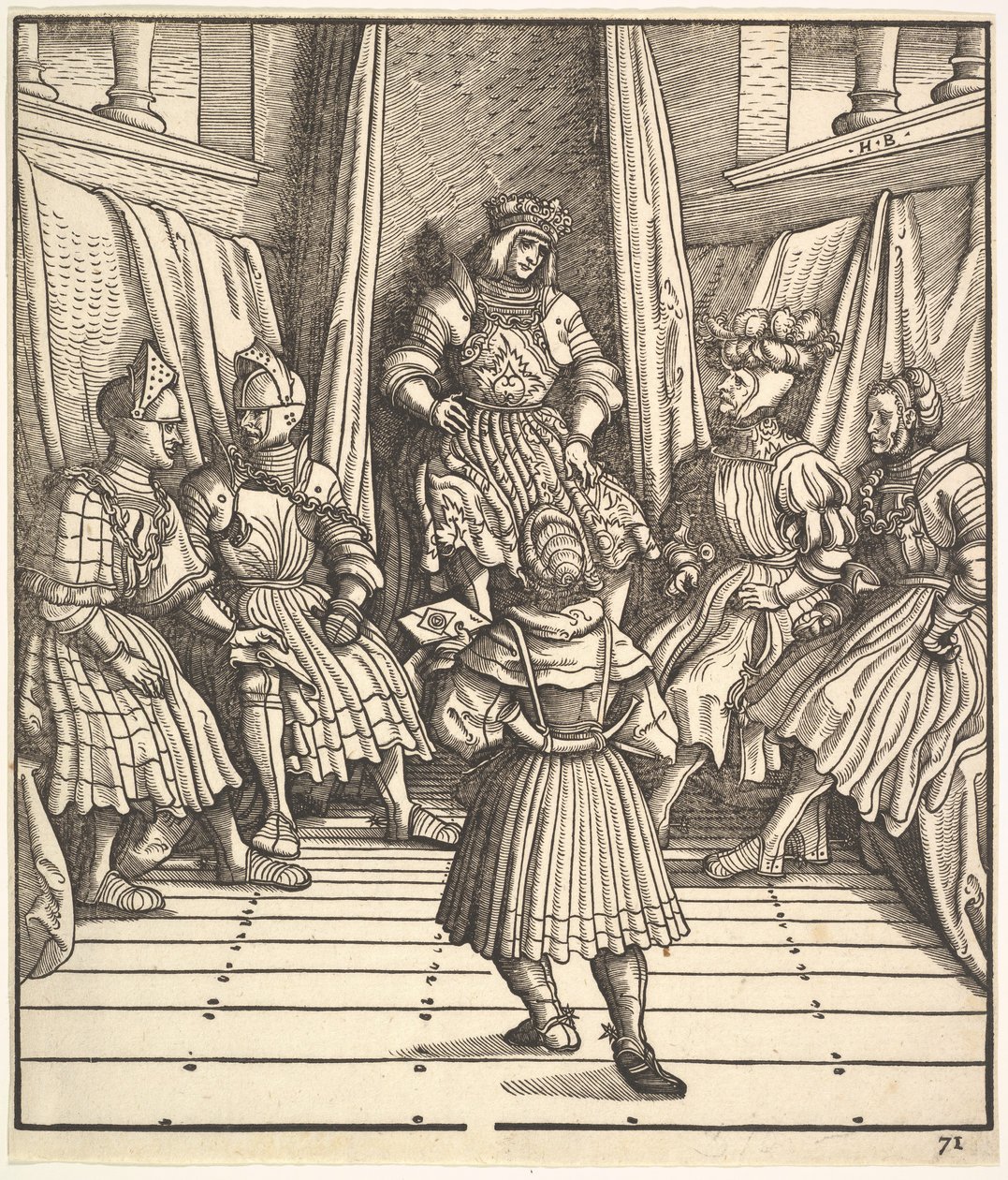 Ilustração do Rei Branco Der Weiß König, séculos XV-XVI. de the Elder Hans Burgkmair