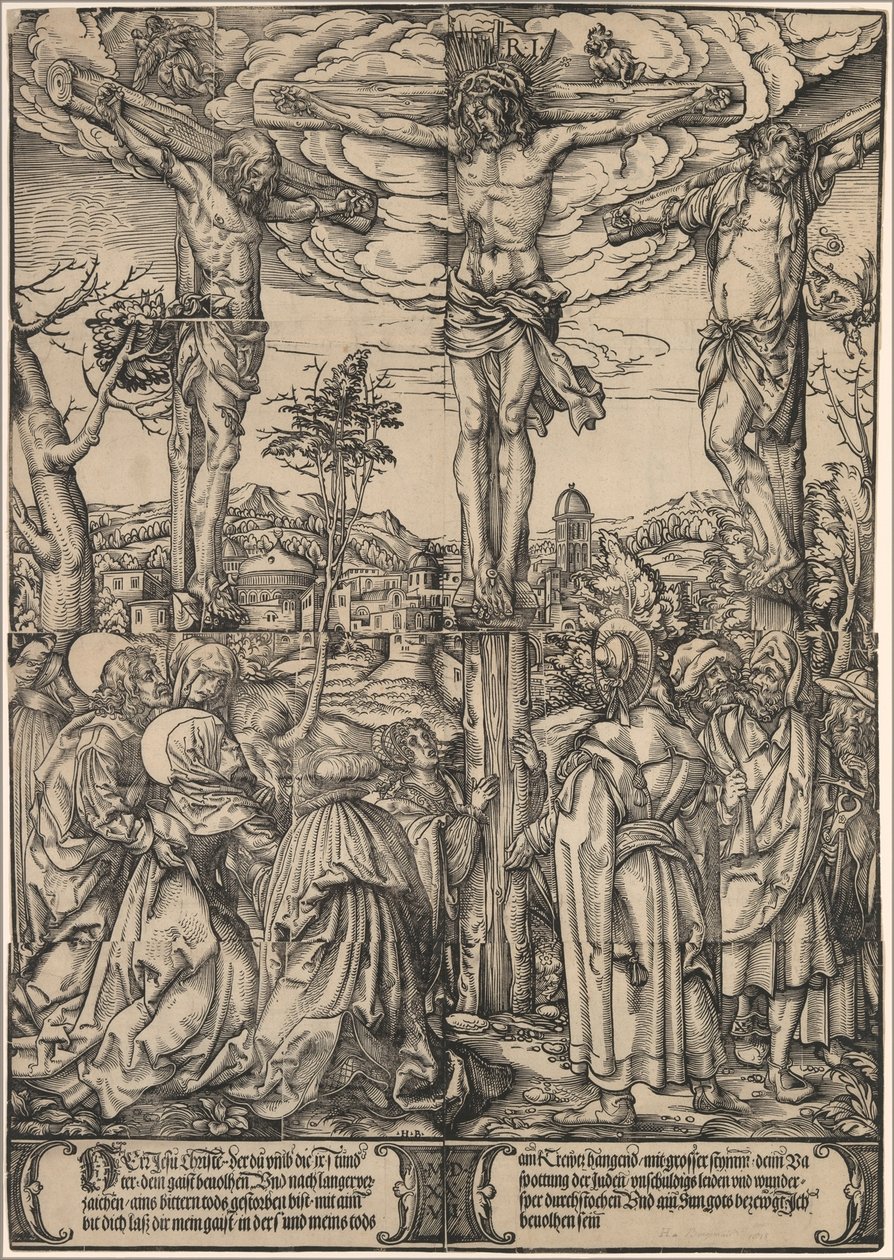 A Crucificação, 1527. de the Elder Hans Burgkmair