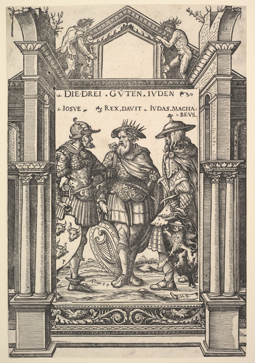 Os Três Heróis Judeus, de Heróis e Heroínas, 1516. de the Elder Hans Burgkmair