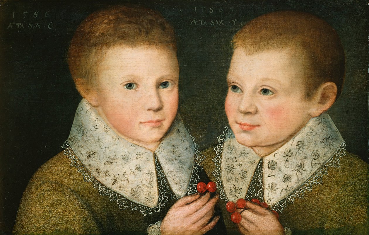 Retrato de dois irmãos, 1586. de the Younger Marcus Gheeraerts