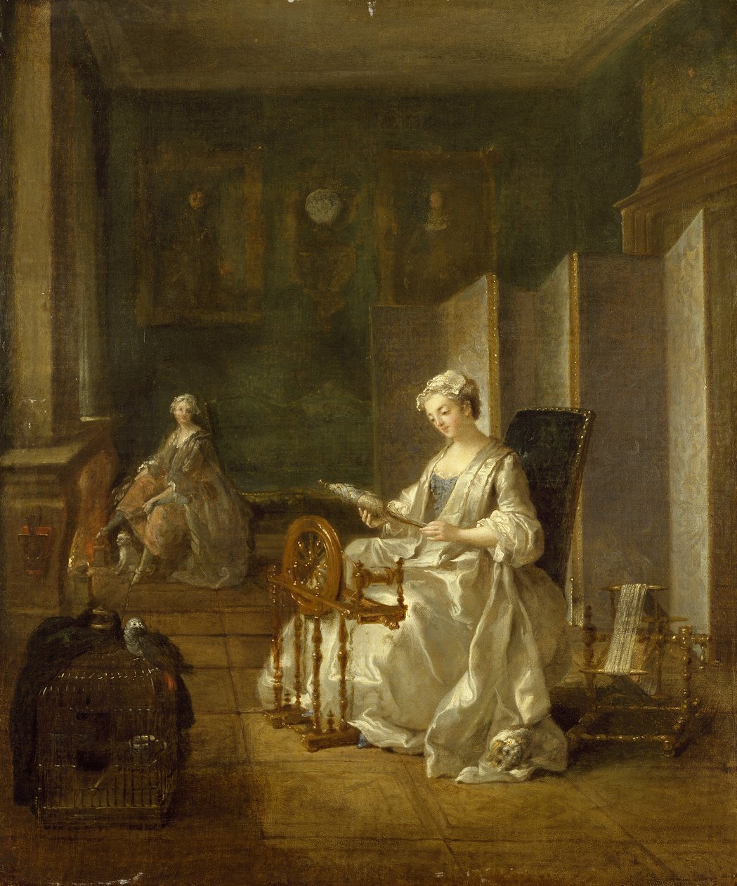 Interior com duas figuras, século XVIII de Étienne Jeaurat