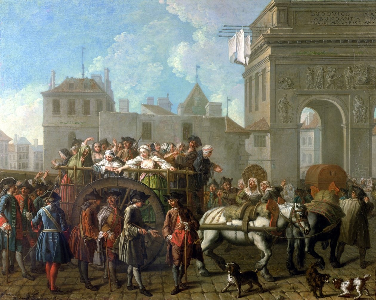 Transporte de Prostitutas para o Salpetriere, c.1760-70 de Étienne Jeaurat