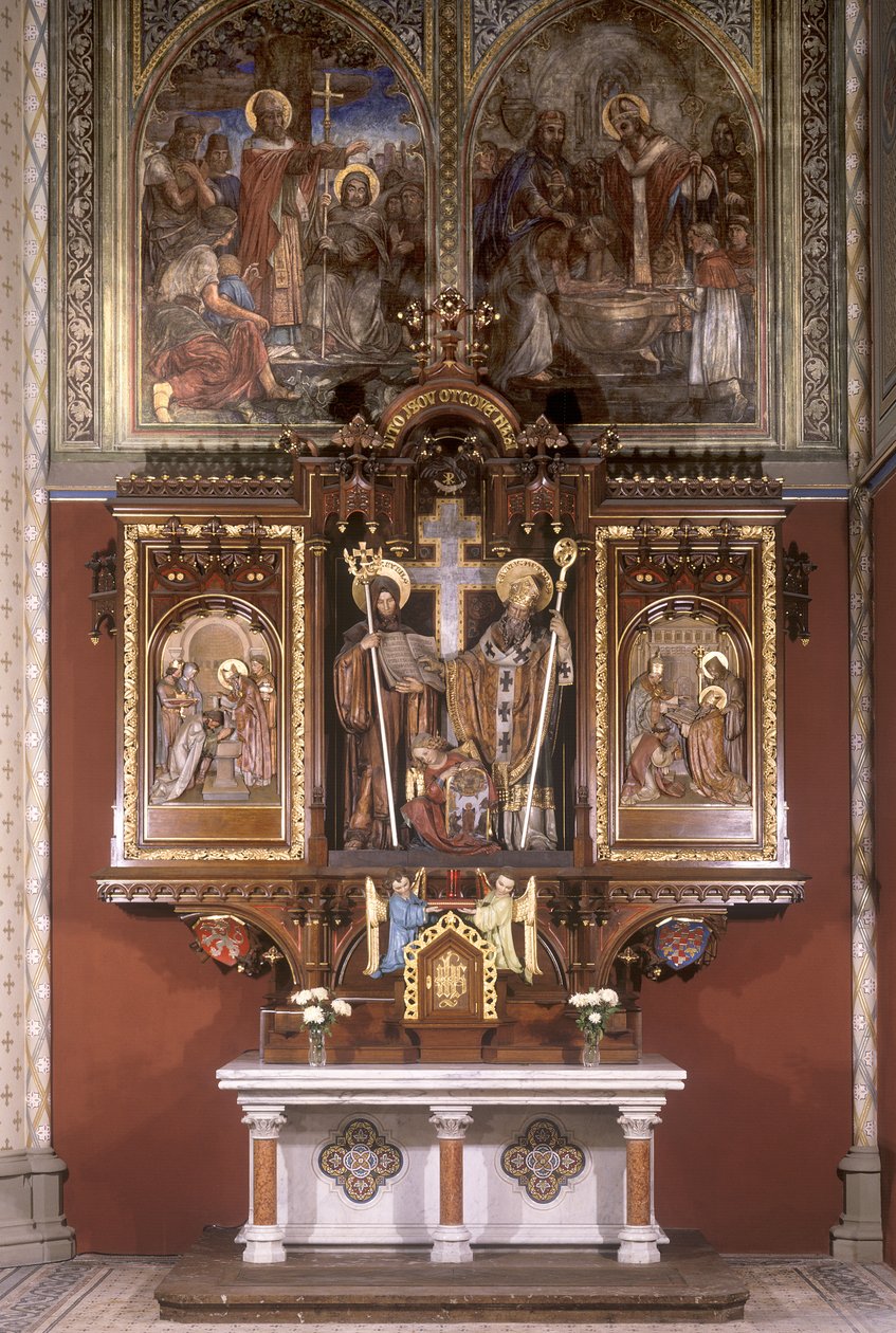 Altar dos Santos Cirilo e Metódio, 1927 (madeira pintada) de Štpán Zálešák