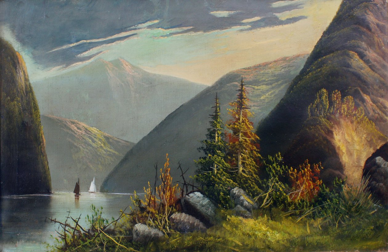 Paisagem do Lago de montanha de Unbekannt Unbekannt