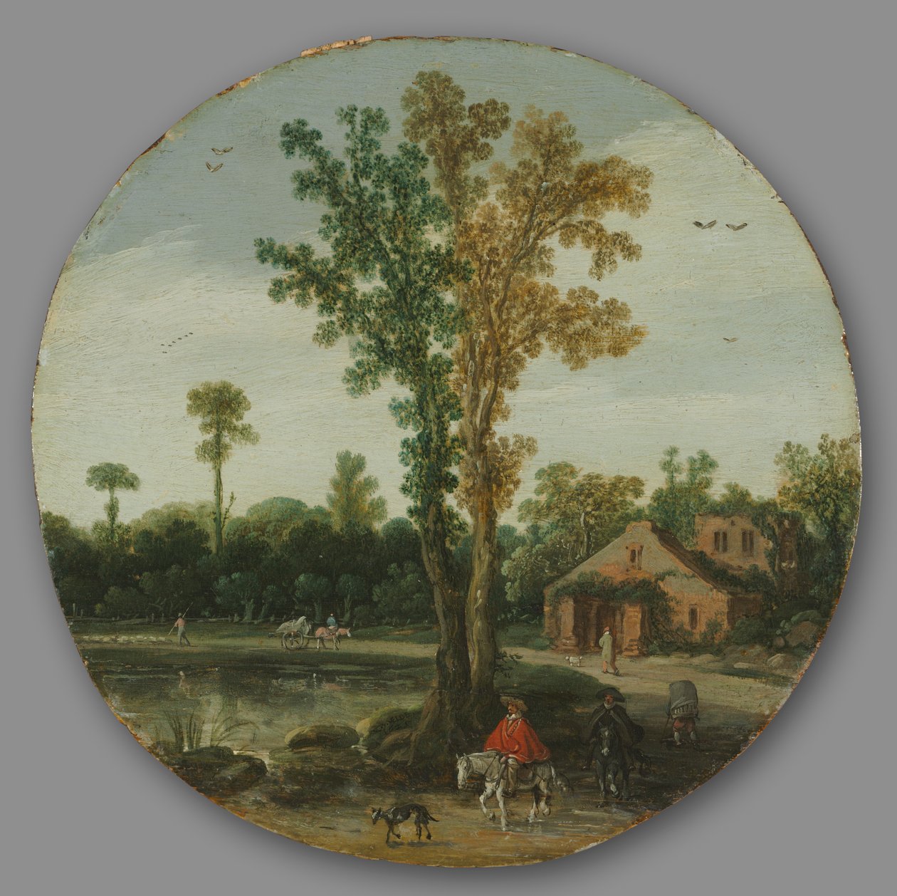 Viajantes à beira do lago, 1625. de van de Velde Esaias
