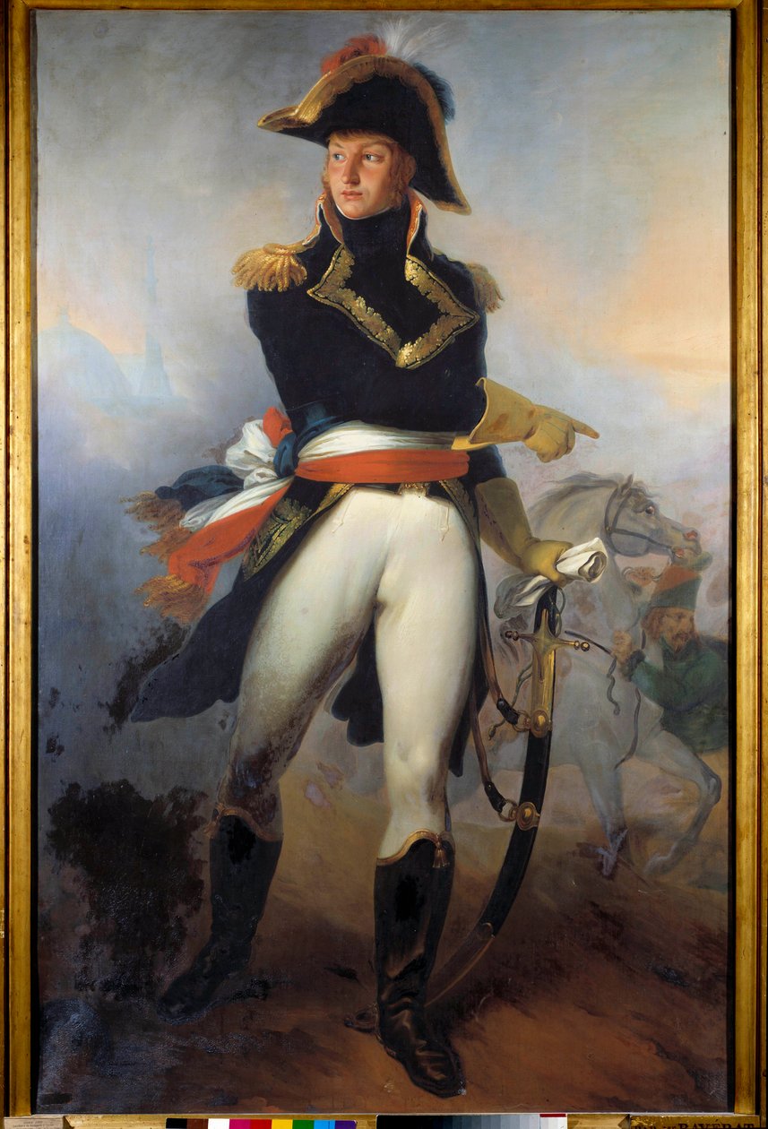 Retrato en pied du general Jean Andoche Junot (Jean-Andoche) (1771-1813) Pintura de Raverat Vincent Nicolas Raverat (1801-1865) século XIX. Paris, Musee de l