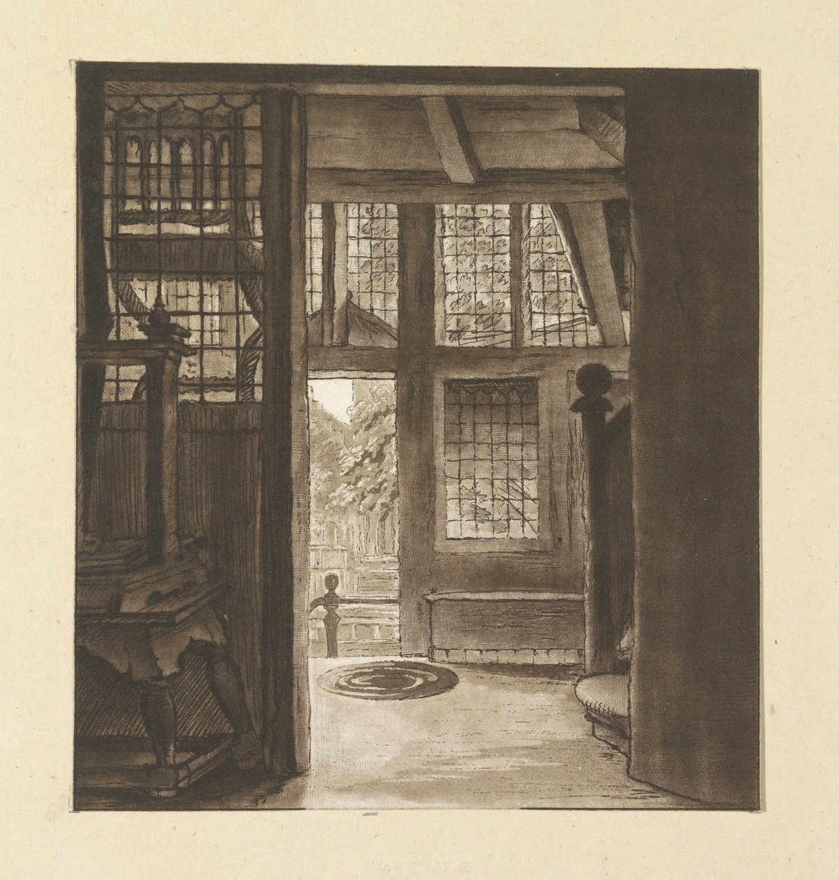 Interior da casa de Rembrandt de weduwe Dietrich