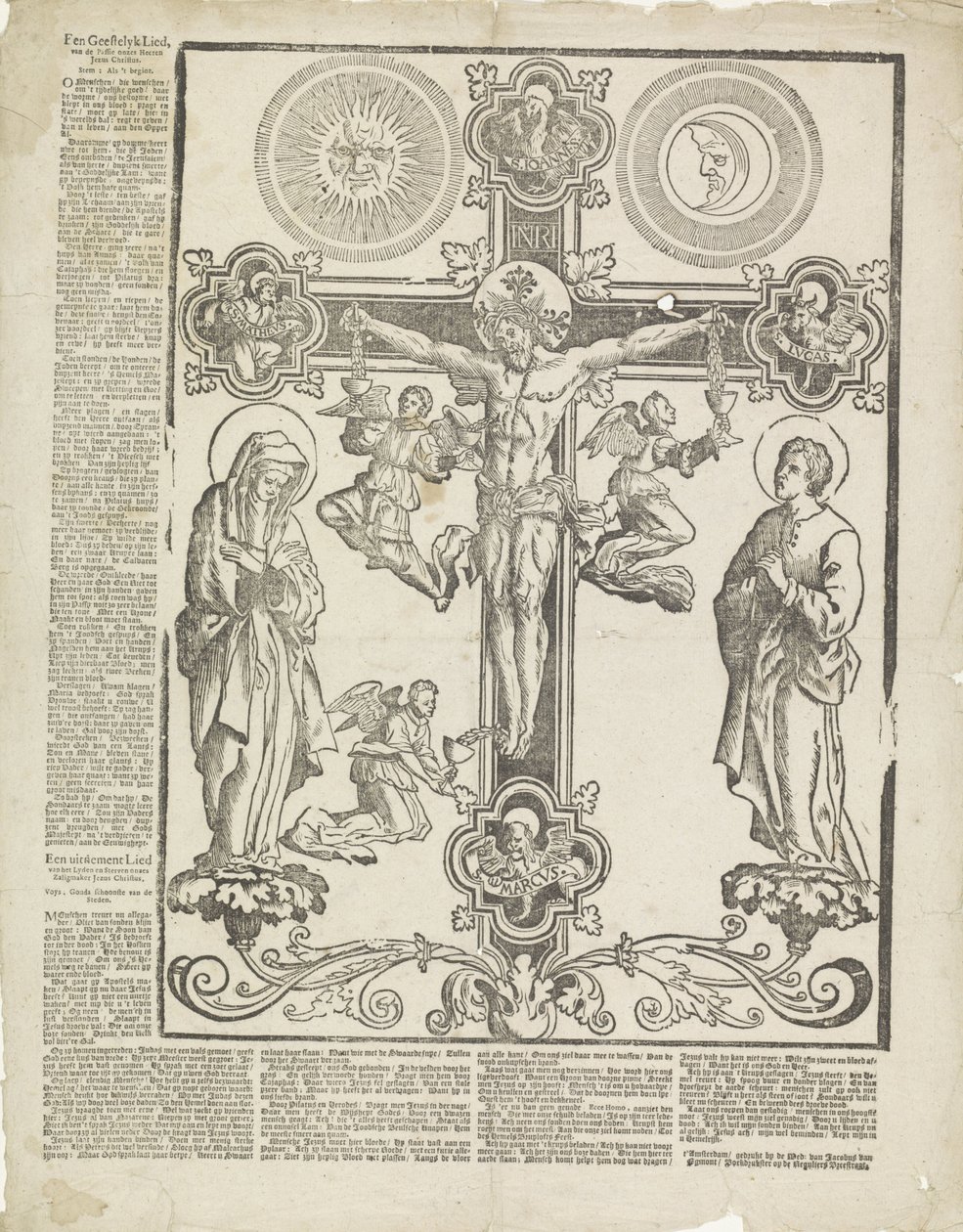 Uma canção espiritual, / da Paixão de Nosso Senhor / Jesus Cristo (título sobre o objecto) de weduwe Jacobus van Egmont