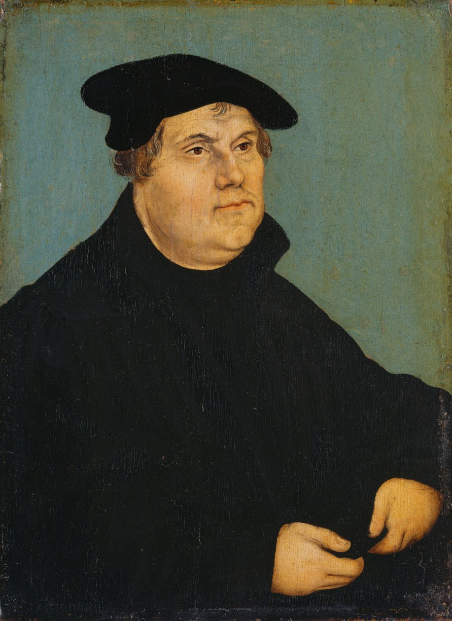 Retrato de Martinho Lutero de workshop of Lucas Cranach the Elder
