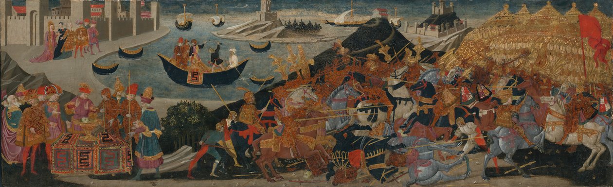 A Batalha de Farsália e a Morte de Pompeu, 145560 de workshop of Apollonio di Giovanni