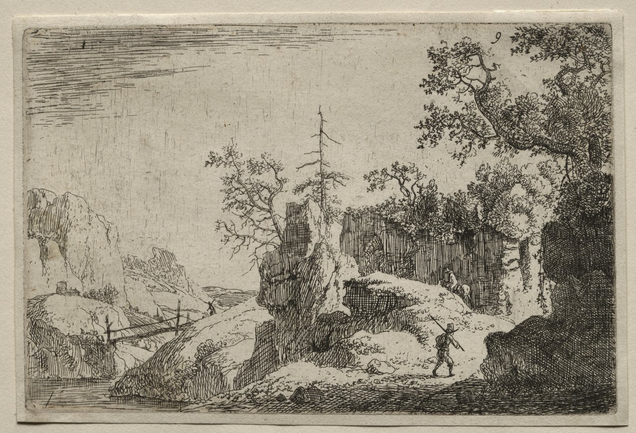 Uma paisagem de montanha de workshop of Giunta di Tugio