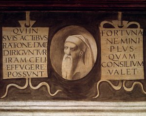 Detalhe dos Maximes - Fresco, final do século XV de Giorgione