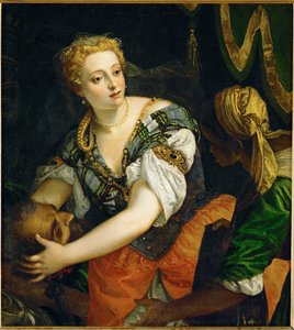 Judite com a cabeça de Holofernes ... (óleo sobre tela)