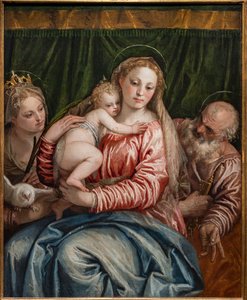 Madonna e o Menino Jesus entre S. Catarina de Alessandria e Pedro, detalhe