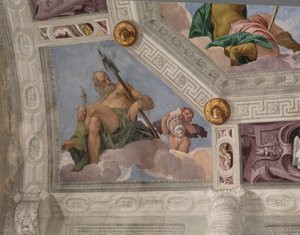 Paolo Caliari conhecido como Veronese, fresco, Villa Barbaro, Maser, Itália de Veronese