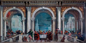 A refeição no Levi Paolo Veronese Caliari (1528-1588) 1573 Dim. 5.51x13,1 m Veneza, Gallerie del 