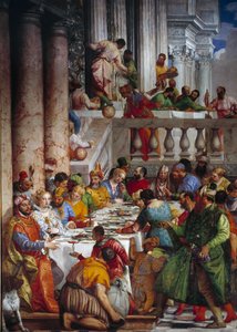 O casamento de Caná, detalhe: A refeição dos príncipes. Fresco por Paolo Veronese (1528-1588) Ec. sex. de Veronese