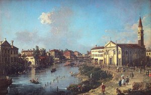 Dolo na Brenta, com a Igreja de São Rocco e a Villa Zanon-Bon de Canaletto