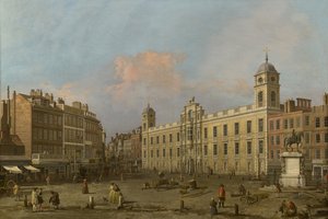 Londres, uma vista da Northumberland House, olhando para o leste de Canaletto