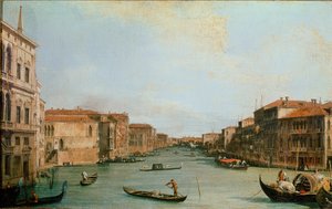 O Grande Canal visto do Palazzo Balbi. Vista de Veneza ao longo do Canal. Pintura de Giovanni Antonio Canal conhecido como Canaletto (1697-1768). Óleo sobre tela. Dim: 45x73cm. Florença, Galeria Uffizi (Florença, Uffizi de Canaletto