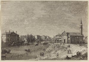 Al Dolo (gravura em papel deitado) de Canaletto