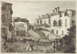 Le Porte de Dolo (etching) de Canaletto