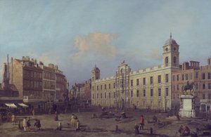 Londres, uma vista da Northumberland House, olhando para leste de Canaletto
