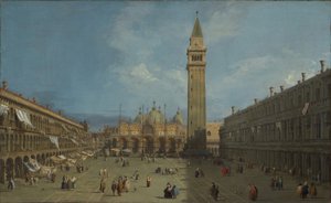 Piazza San Marco, c.1730 (óleo sobre tela) de Canaletto
