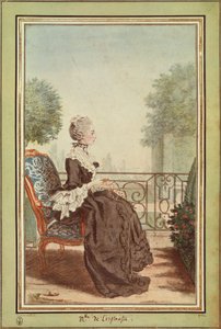Jeanne Julie Eleonore de Lespinasse de Louis de Carmontelle (1717-1806), gravura