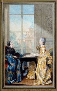 Retrato de Madame du Moutier e Mademoiselle La Ville, Esposa de Monsieur Clermont d