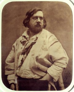 Retrato do escritor francês Theophile Gautier (1811-1872) na blusa branca Fotografia de Felix Tournachon dit Nadar (1820-1910) 1854 Paris, musee d
