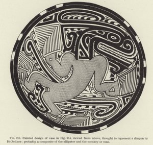 Desenho pintado de vaso (gravura)