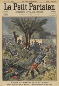 Incursão de marroquinos na Argélia (cor litho)