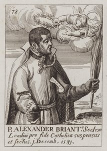 Alexander Briant, jesuíta inglês e mártir católico (gravura) de (after) English School