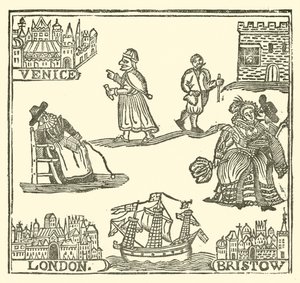 Ilustração para As Baladas Roxburghe (xilogravura) de (after) English School