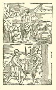 Ilustração para As Baladas Roxburghe (xilogravura) de (after) English School