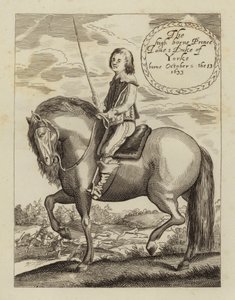 James II e VII, Rei da Inglaterra, Escócia e Irlanda, quando Duque de York (gravura) de (after) English School