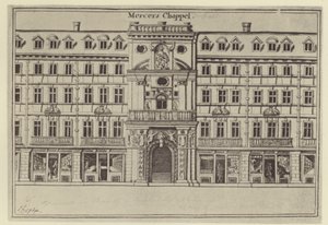 Mercers Chapel, c 1694 (litho) de (after) English School